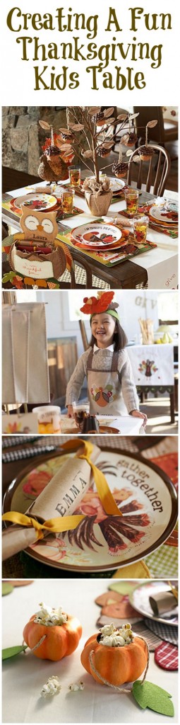 How to decorate and create a fun kids table for your Thanksgiving dinner