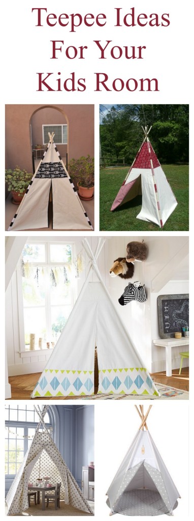 Teepee Ideas For Kids Room from RusticBabyChic.com